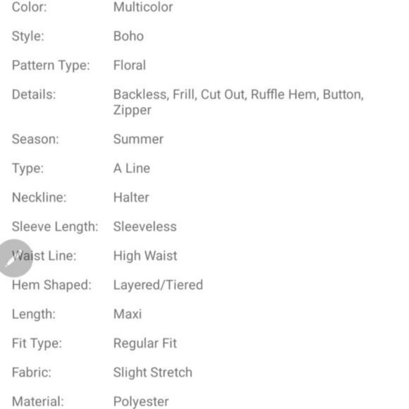 MULTICOLOR BOHO TIERED MAXI DRESS - Picture 7 of 8